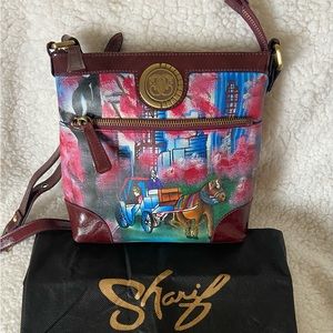 NEW SHARIF Rare Hand Painted Artistic Expressions Bag